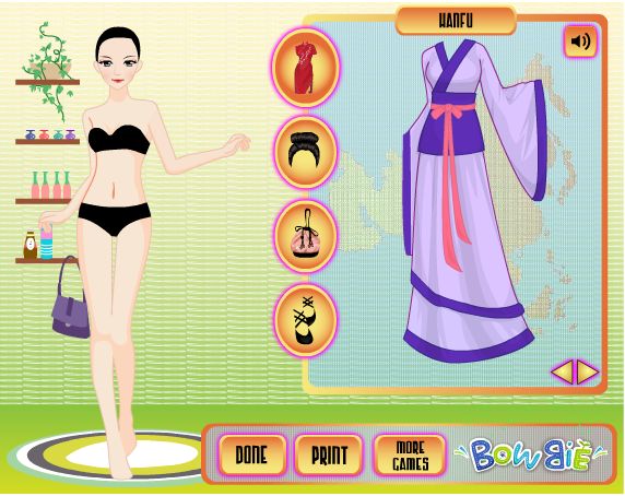 game trang phục truyền thống châu Á