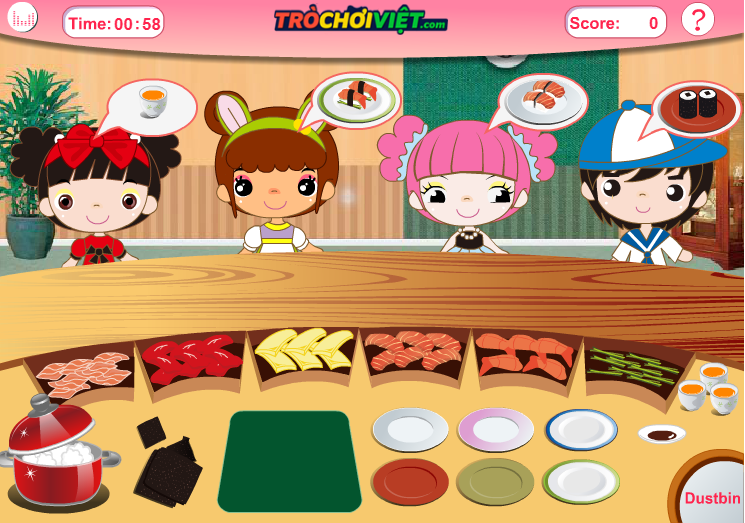 game nhà hàng Shushi bận rộn