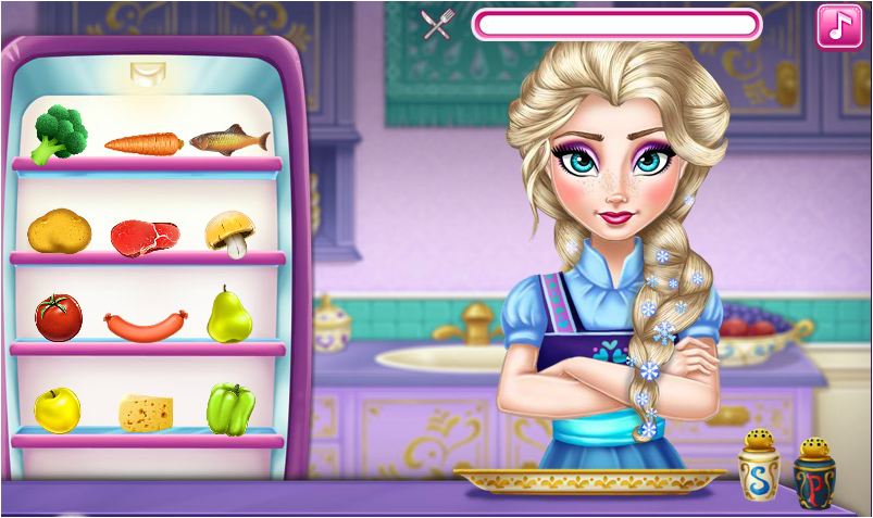 game Elsa nấu ăn