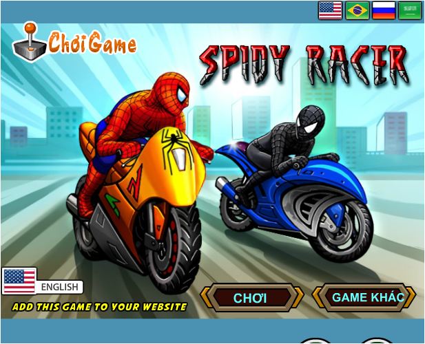 chơi game siêu nhện đua xe