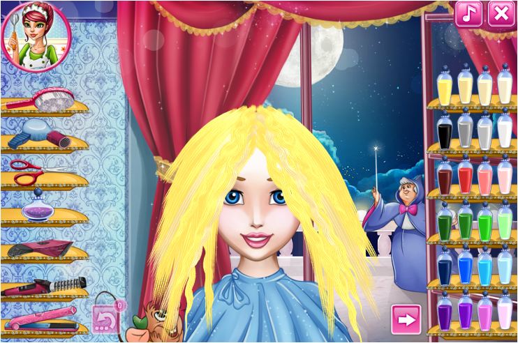 game làm tóc cho công chúa